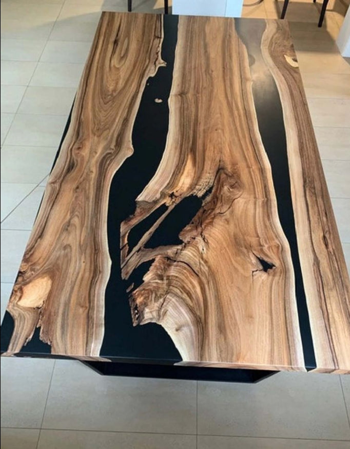 Custom Black Walnut Epoxy Table for Travis  