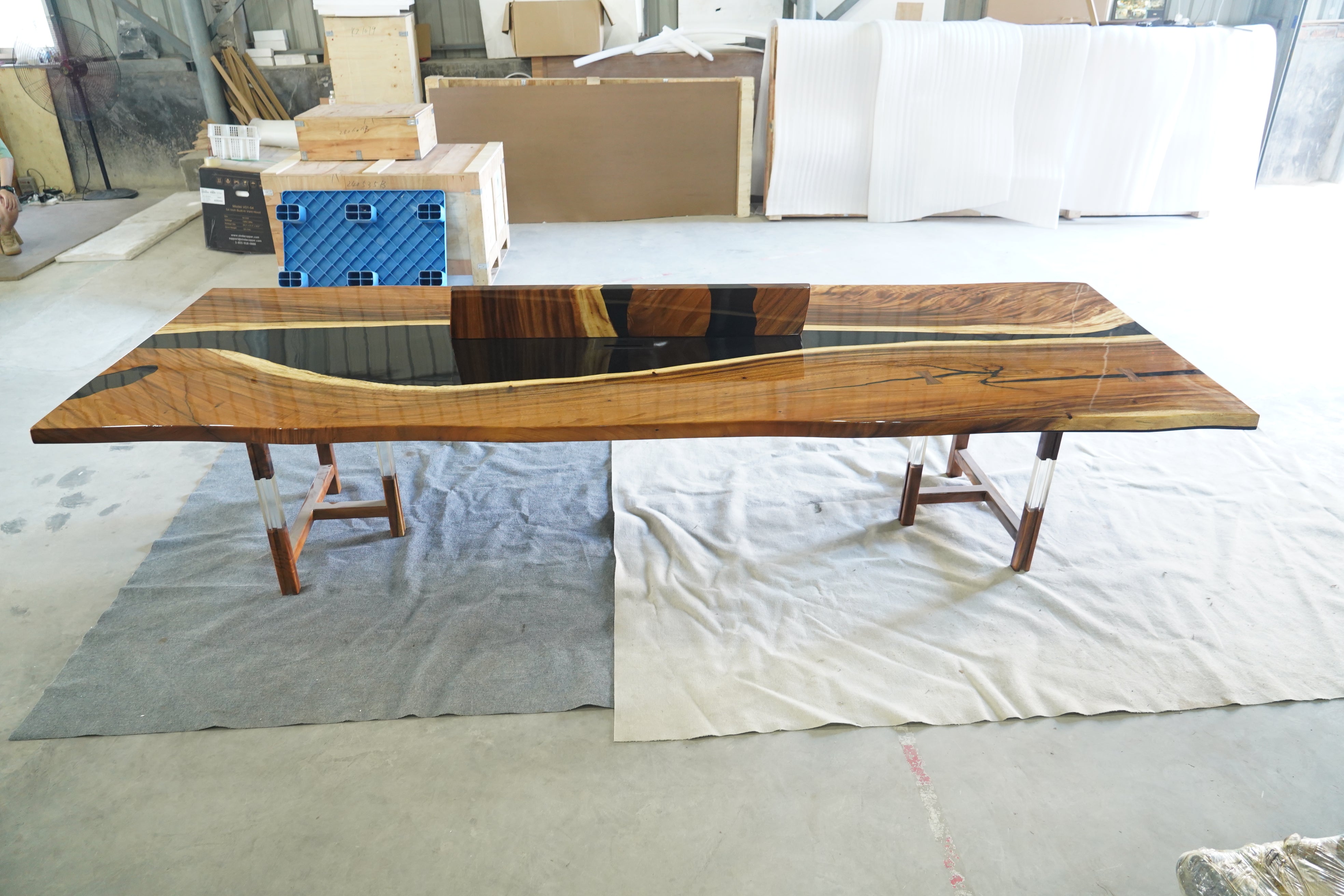 Custom Epoxy Table balacne $2107.06 for Lisa