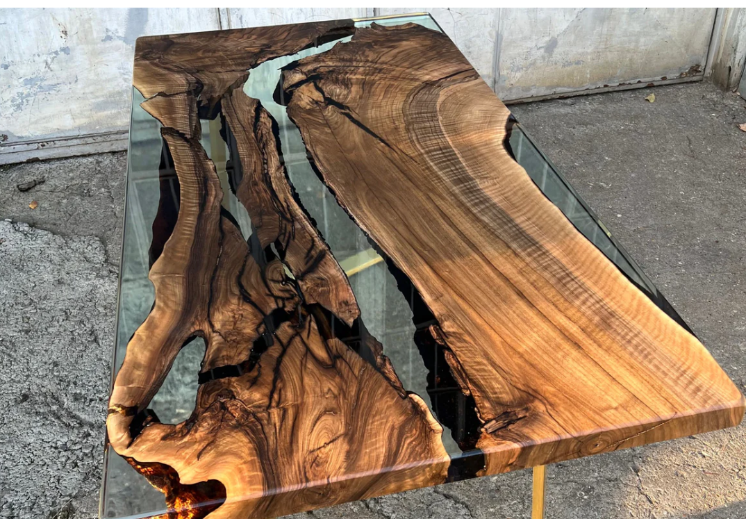 Custom Black Walnut Epoxy Table for Jeanina  