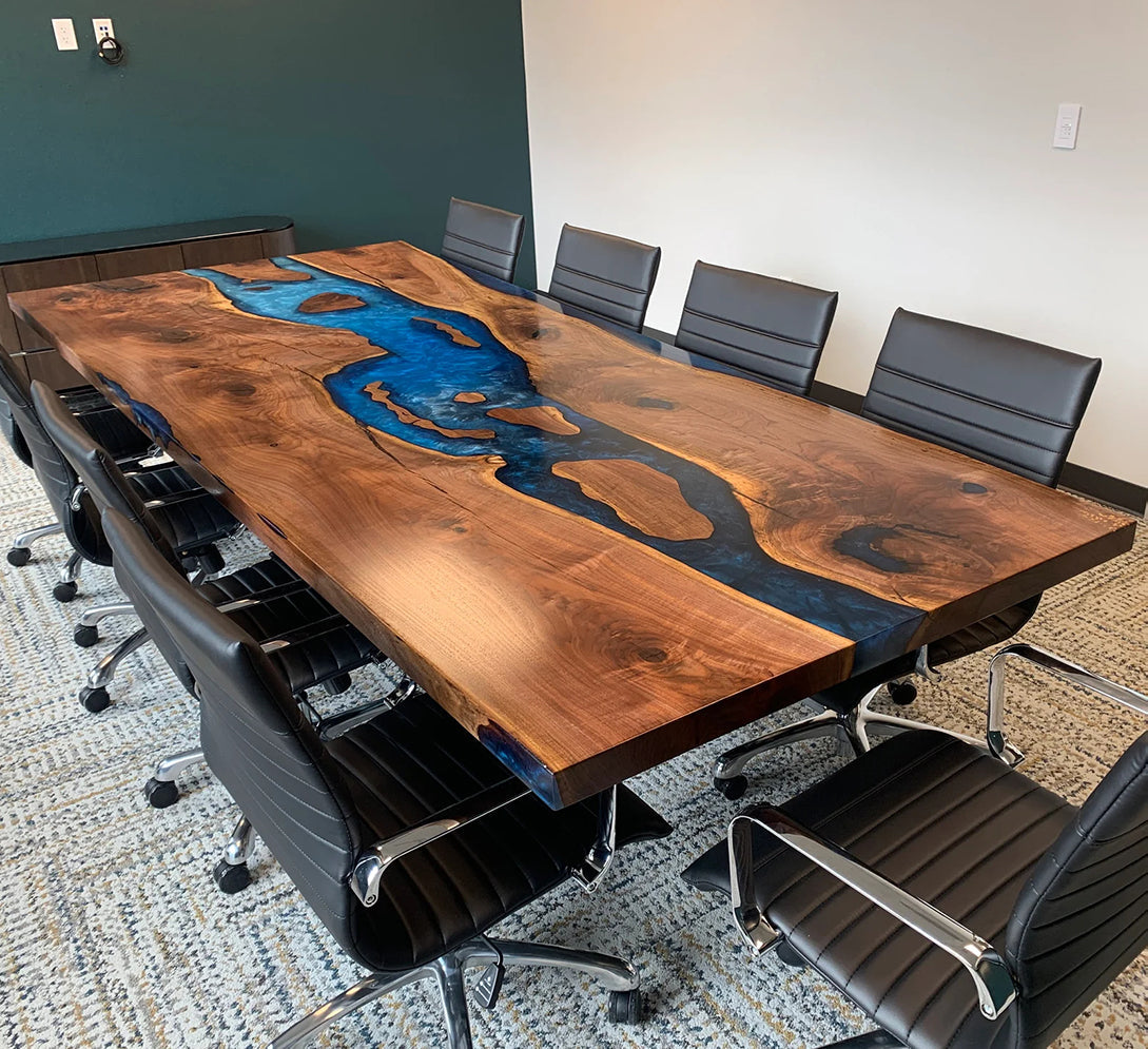 Custom Black Walnut Epoxy Table for Michael