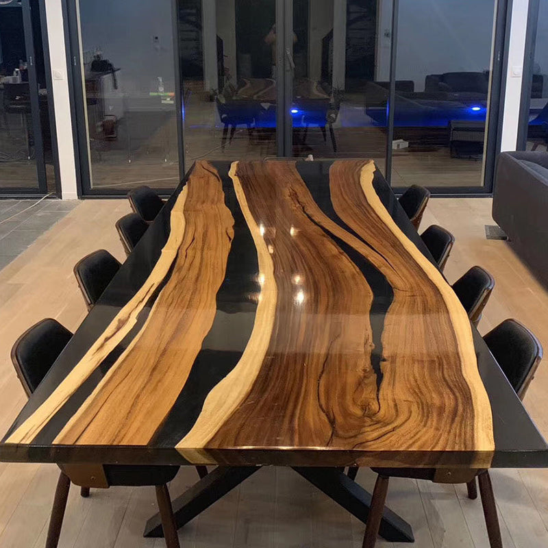 Custom Black Walnut Epoxy Table price difference $613.21 for Rashmi