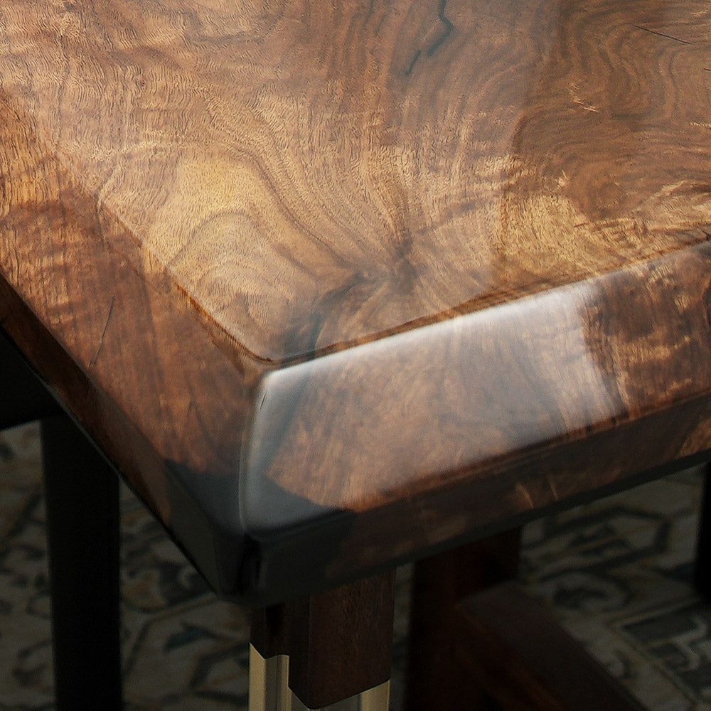 Custom Black Walnut Luxury Dining Epoxy Table CT50