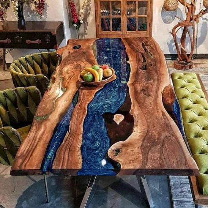 Black walnut deals epoxy table