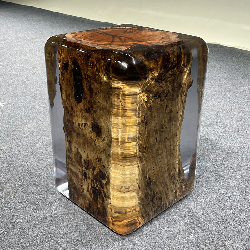 KAZANAHOME-Epoxy-Resin-Jujube-wood-circular-edge-stool-3