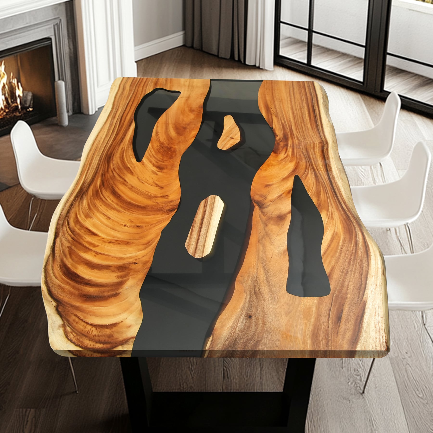 KAZANAHOME-Walnut-epoxy-resin-live-edge-dining-table-2