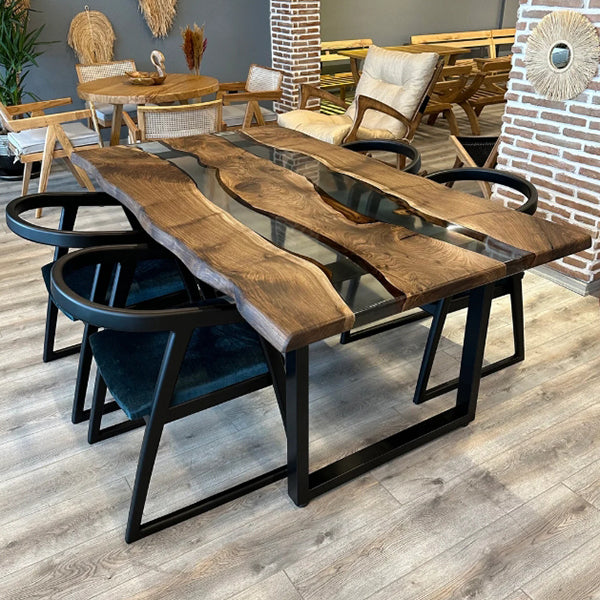 Customize Walnut Wood Epoxy Tables - Kazanahome