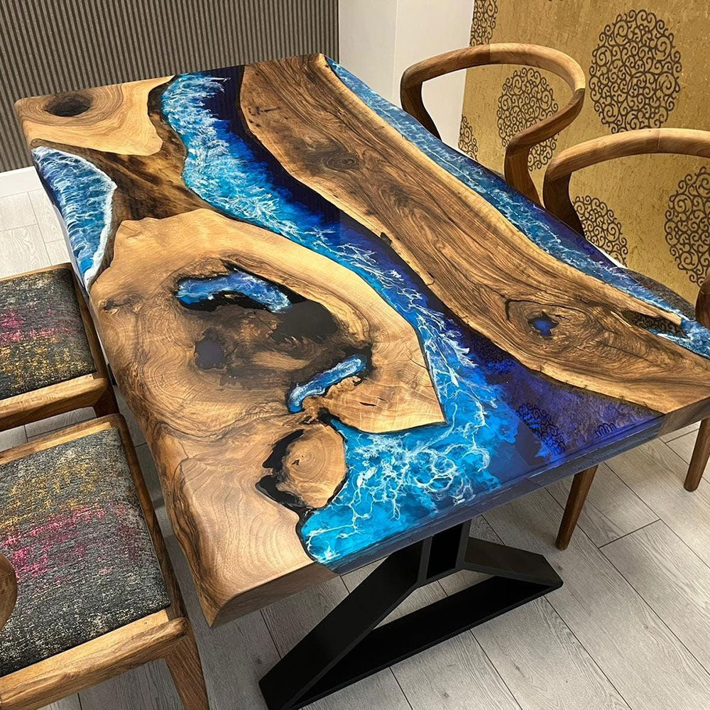 Custom Walnut Epoxy Table Deposit $1599.5 for Miranda