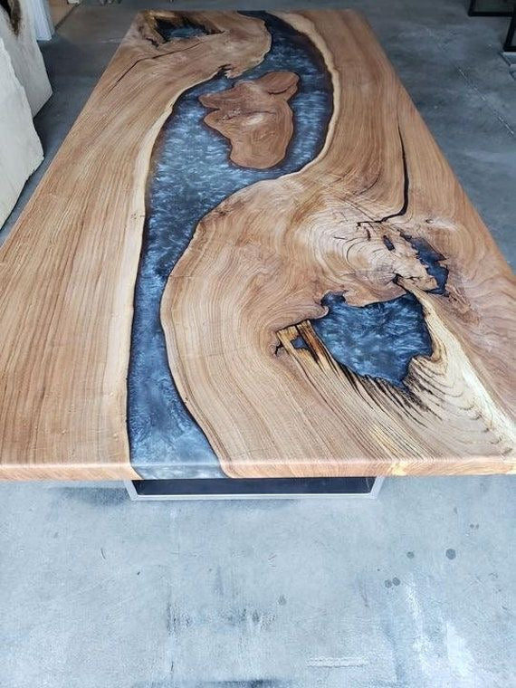 Custom White Oak Epoxy Table for Hannah