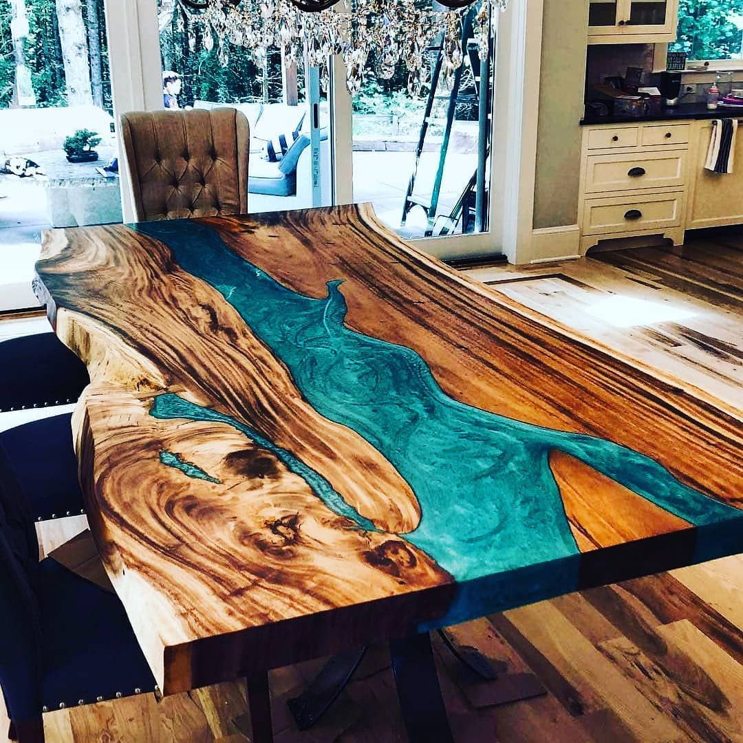 Custom Walnut Epoxy Table for Cheryl