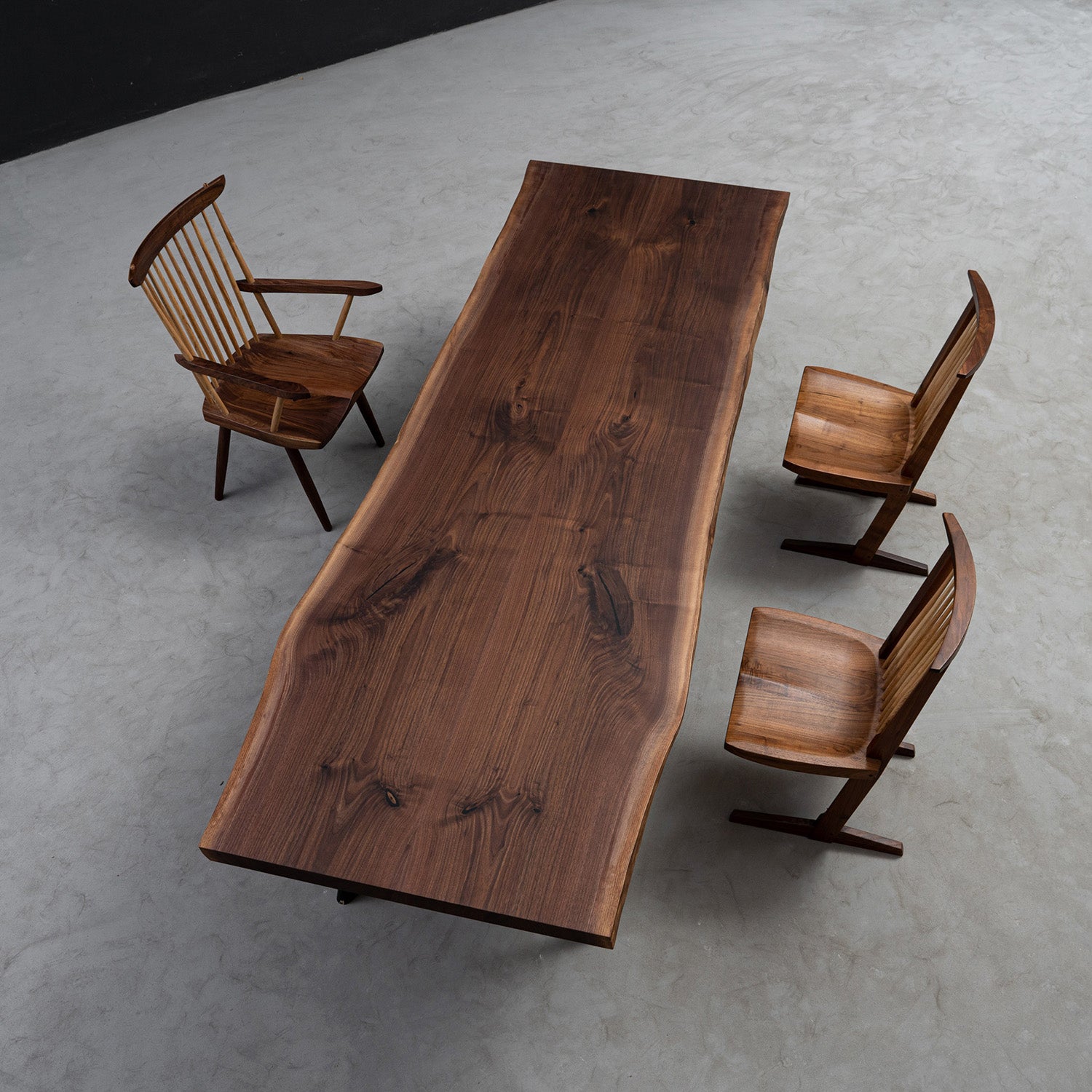 Customizable Black Walnut solid wood Dining Table kazanahome